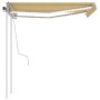 Manuell einziehbare Markise mit gelbem und weißem LED-Licht 3x2,5 m von , Markisen - Ref: Foro24-3069903, Preis: 359,43 €, Ra...