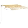 Manual retractable awning with yellow and white LED light 3x2.5 m by , Awnings - Ref: Foro24-3069903, Price: 352,86 €, Discou...
