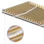 Manual retractable awning with yellow and white LED light 3x2.5 m by , Awnings - Ref: Foro24-3069903, Price: 352,86 €, Discou...
