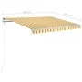 Manual retractable awning with yellow and white LED light 3x2.5 m by , Awnings - Ref: Foro24-3069903, Price: 352,86 €, Discou...