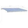 Manual retractable awning with blue and white LED light 4x3 m by , Awnings - Ref: Foro24-3069941, Price: 460,93 €, Discount: %