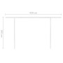 Manual retractable awning with blue and white LED light 4x3 m by , Awnings - Ref: Foro24-3069941, Price: 452,79 €, Discount: %