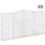 Gabion baskets 9 pcs arch shape iron 400x30x200/220 cm by , Pots and planters - Ref: Foro24-3146938, Price: 2,00 €, Discount: %
