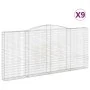 Gabion baskets 9 pcs arch shape iron 400x30x180/200 cm by , Pots and planters - Ref: Foro24-3146925, Price: 1,00 €, Discount: %