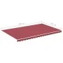 Replacement fabric for burgundy red awning 5x3 m by , Awnings - Ref: Foro24-311971, Price: 68,38 €, Discount: %