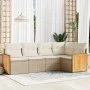 Garden sofa set with cushions 5 pieces beige synthetic rattan by , Garden sets - Ref: Foro24-3260028, Price: 380,88 €, Discou...