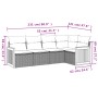 Garden sofa set with cushions 5 pieces beige synthetic rattan by , Garden sets - Ref: Foro24-3260028, Price: 374,01 €, Discou...