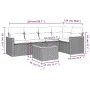 6-teiliges Gartenmöbel-Set und graue synthetische Rattankissen von , Gartensets - Ref: Foro24-3258357, Preis: 359,38 €, Rabat...