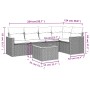 6-teiliges Gartenmöbel-Set und graue synthetische Rattankissen von , Gartensets - Ref: Foro24-3258357, Preis: 364,56 €, Rabat...