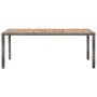 Set de comedor de jardín 9 pzas y cojines ratán sintético gris de vidaXL, Conjuntos de jardín - Ref: Foro24-46041, Precio: 84...