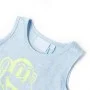 Camiseta de tirantes infantil azul suave mélange 104 de , Camisetas para niños - Ref: Foro24-11665, Precio: 7,93 €, Descuento: %