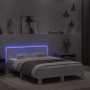 Bettgestell mit Kopfteil und weißen LED-Leuchten 120x190 cm von , Betten und Lattenroste - Ref: Foro24-3207574, Preis: 177,58...