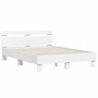 Bettgestell mit Kopfteil und weißen LED-Leuchten 120x190 cm von , Betten und Lattenroste - Ref: Foro24-3207574, Preis: 177,58...