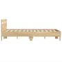Sonoma oak bed frame with headboard and LED lights 120x190 cm by , Beds and slatted bases - Ref: Foro24-3207576, Price: 144,1...