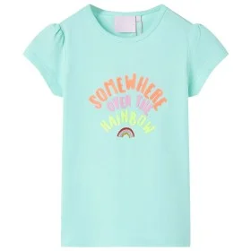 Camiseta infantil aguamarina claro 116 de , Camisetas para niños - Ref: Foro24-10766, Precio: 8,32 €, Descuento: %