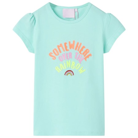 Camiseta infantil aguamarina claro 116 de , Camisetas para niños - Ref: Foro24-10766, Precio: 8,41 €, Descuento: %