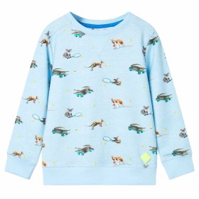 Kinder-Sweatshirt Hellblau Melange 104 von , Kinder-T-Shirts - Ref: Foro24-11900, Preis: 13,01 €, Rabatt: %
