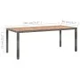Set de comedor de jardín 9 pzas y cojines ratán sintético gris de vidaXL, Conjuntos de jardín - Ref: Foro24-46041, Precio: 84...