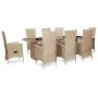 9-piece garden dining set and beige synthetic rattan cushions by vidaXL, Garden sets - Ref: Foro24-46048, Price: 943,27 €, Di...