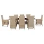 9-piece garden dining set and beige synthetic rattan cushions by vidaXL, Garden sets - Ref: Foro24-46048, Price: 943,27 €, Di...