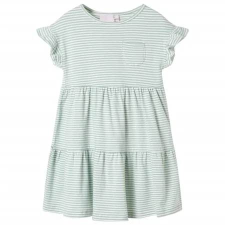 Children's dress with mint green ruffle sleeves 92 by , Children's dresses - Ref: Foro24-11509, Price: 10,19 €, Discount: %