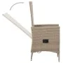 Set comedor de jardín 9 piezas y cojines ratán sintético beige de vidaXL, Conjuntos de jardín - Ref: Foro24-46048, Precio: 94...
