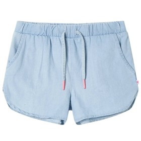 Pantalones cortos infantiles azul claro vaquero suave 140