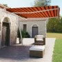Toldo de pie automático naranja y marrón 450x350 cm de , Toldos - Ref: Foro24-3069650, Precio: 673,21 €, Descuento: %