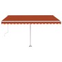 Automatic freestanding awning in orange and brown, 450x350 cm. by , Awnings - Ref: Foro24-3069650, Price: 686,48 €, Discount: %