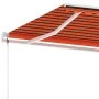 Automatic freestanding awning in orange and brown, 450x350 cm. by , Awnings - Ref: Foro24-3069650, Price: 673,22 €, Discount: %