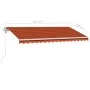 Automatic freestanding awning in orange and brown, 450x350 cm. by , Awnings - Ref: Foro24-3069650, Price: 673,22 €, Discount: %