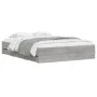 Sonoma gray engineered wood bed with drawers 150x200 cm by , Beds and slatted bases - Ref: Foro24-3207271, Price: 157,52 €, D...