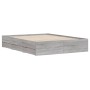 Sonoma-graues Holzwerkstoffbett mit Schubladen 150 x 200 cm von , Betten und Lattenroste - Ref: Foro24-3207271, Preis: 159,44...
