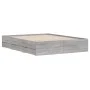 Sonoma gray engineered wood bed with drawers 150x200 cm by , Beds and slatted bases - Ref: Foro24-3207271, Price: 157,52 €, D...
