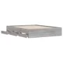 Sonoma gray engineered wood bed with drawers 150x200 cm by , Beds and slatted bases - Ref: Foro24-3207271, Price: 157,52 €, D...