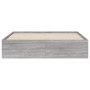 Sonoma-graues Holzwerkstoffbett mit Schubladen 150 x 200 cm von , Betten und Lattenroste - Ref: Foro24-3207271, Preis: 159,44...