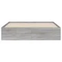 Sonoma gray engineered wood bed with drawers 150x200 cm by , Beds and slatted bases - Ref: Foro24-3207271, Price: 157,52 €, D...