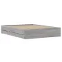 Sonoma gray engineered wood bed with drawers 150x200 cm by , Beds and slatted bases - Ref: Foro24-3207271, Price: 157,52 €, D...