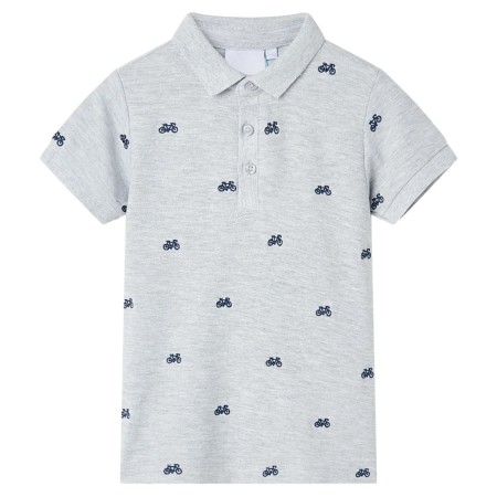 Polo infantil gris melange 140