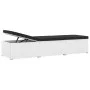 Garden sun lounger with white synthetic rattan cushion and table by vidaXL, Loungers - Ref: Foro24-46229, Price: 158,53 €, Di...