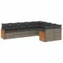 9-teiliges Gartenmöbel-Set und graue synthetische Rattankissen von , Gartensets - Ref: Foro24-3260387, Preis: 579,48 €, Rabat...