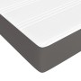 Colchón de muelles ensacados cuero sintético gris 120x190x20 cm