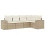Garden sofa set with 5-piece synthetic rattan beige cushions by , Garden sets - Ref: Foro24-3254865, Price: 416,42 €, Discoun...