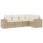 Set Gartensofas mit Kissen 5 Stück synthetisches Rattan beige von , Gartensets - Ref: Foro24-3254865, Preis: 408,53 €, Rabatt: %