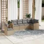 Garden sofa set with cushions 6 pieces beige synthetic rattan by , Garden sets - Ref: Foro24-3258419, Price: 401,02 €, Discou...