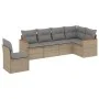 Garden sofa set with cushions 6 pieces beige synthetic rattan by , Garden sets - Ref: Foro24-3258419, Price: 401,02 €, Discou...