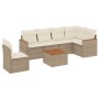 Set of 7-piece garden sofas and beige synthetic rattan cushions by , Garden sets - Ref: Foro24-3258425, Price: 475,71 €, Disc...