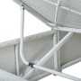 Garden sun lounger with white synthetic rattan cushion and table by vidaXL, Loungers - Ref: Foro24-46229, Price: 162,06 €, Di...