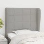 Cabecero con orejas de tela gris claro 83x23x118/128 cm en Cabeceros y pies de cama | Comprar online en Foro24