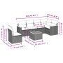 Set of 7-piece garden sofas and beige synthetic rattan cushions by , Garden sets - Ref: Foro24-3258425, Price: 475,71 €, Disc...